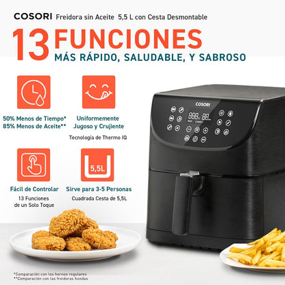 AirFryer X5000 Freidora de Aire Turbo Blaze 5.5L