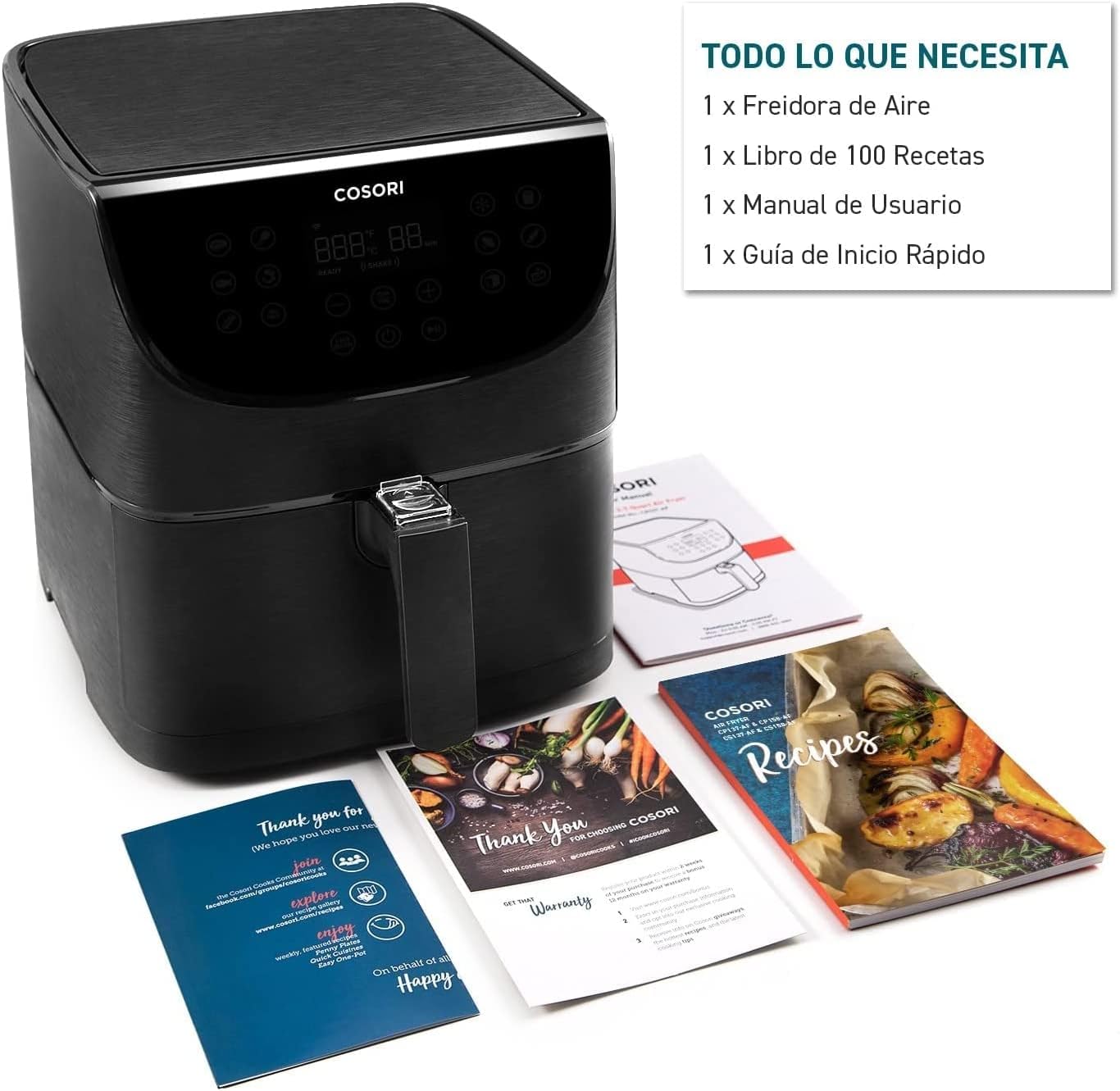 AirFryer X5000 Freidora de Aire Turbo Blaze 5.5L