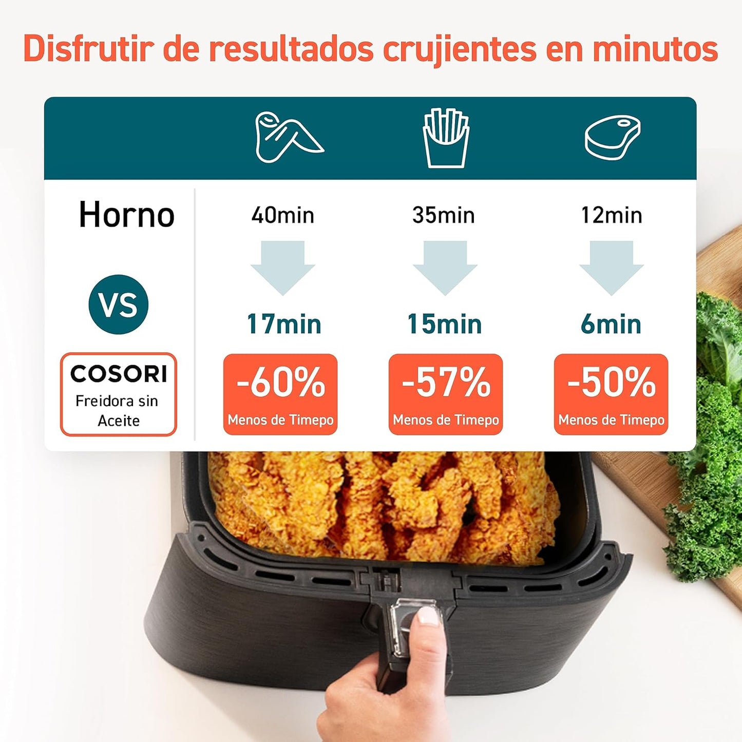 AirFryer X5000 Freidora de Aire Turbo Blaze 5.5L